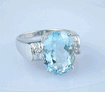 Aquamarine and Diamond Rings